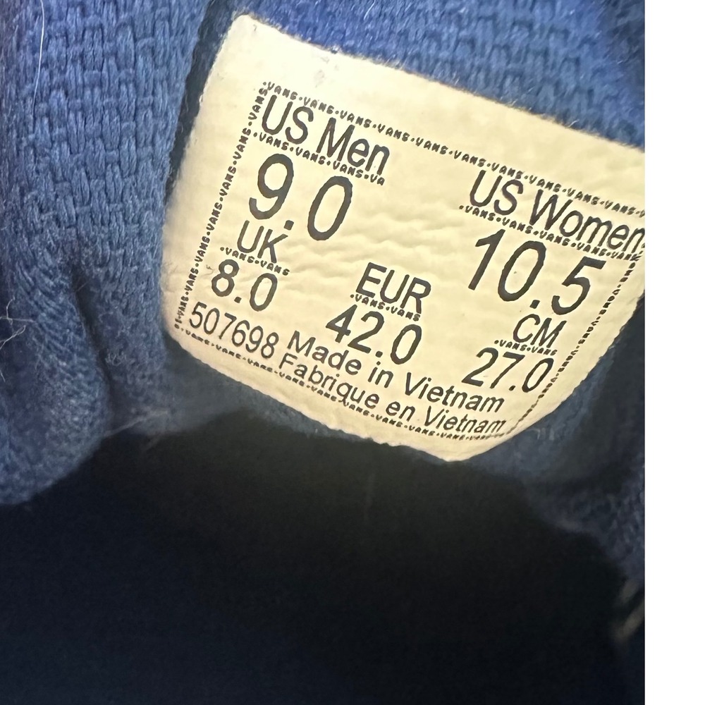 Vans Old Skool Skull Bandana Blue White Skate Sneakers Shoes Mens 9 Womens 10.5 - Picture 5 of 9